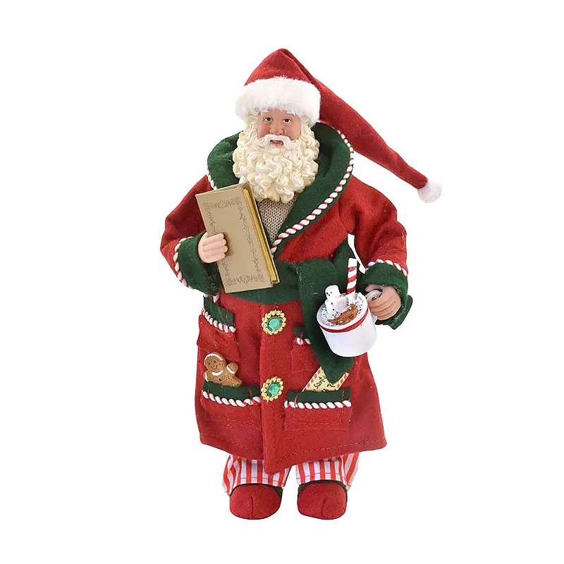Papai Noel Colecionável De Roupão 28cm Caneca Christmas
