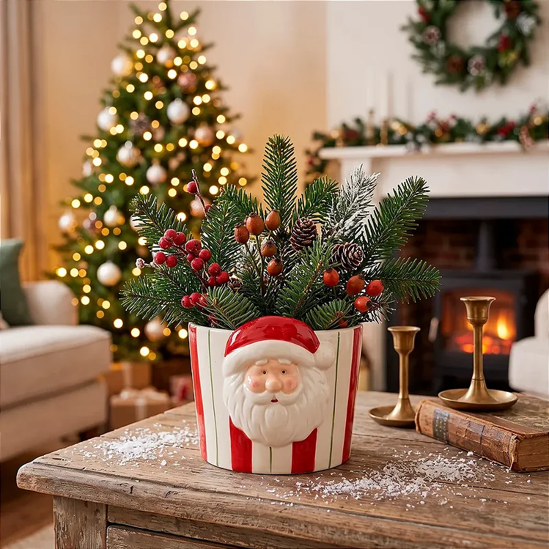 Cachepot Natalino Papai Noel 14cm Espressione