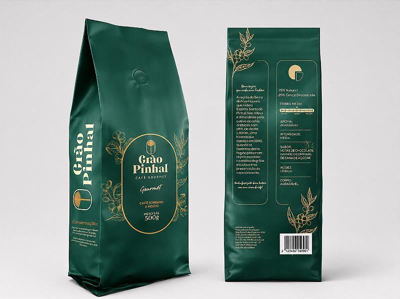 Café Grão Pinhal Gourmet Torrado e Moído 500G