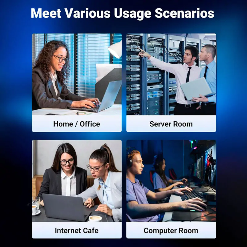 Cabo de Rede Rj45 Ugreen Cat8 F/FTP Macho 1.5Metro Preto