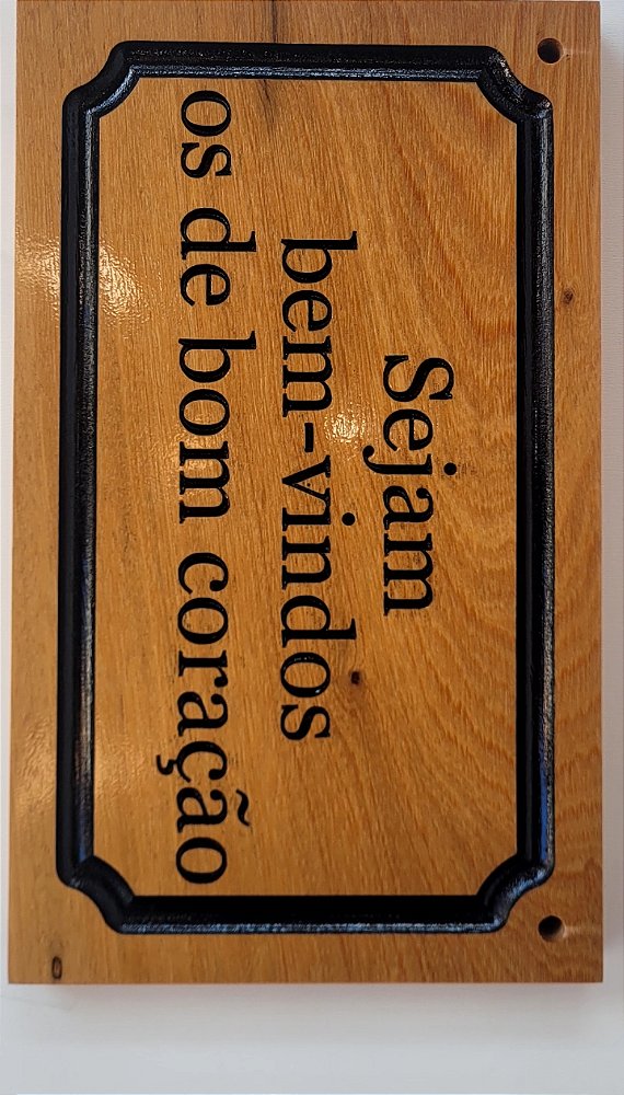 Placa Sejam bem vindos