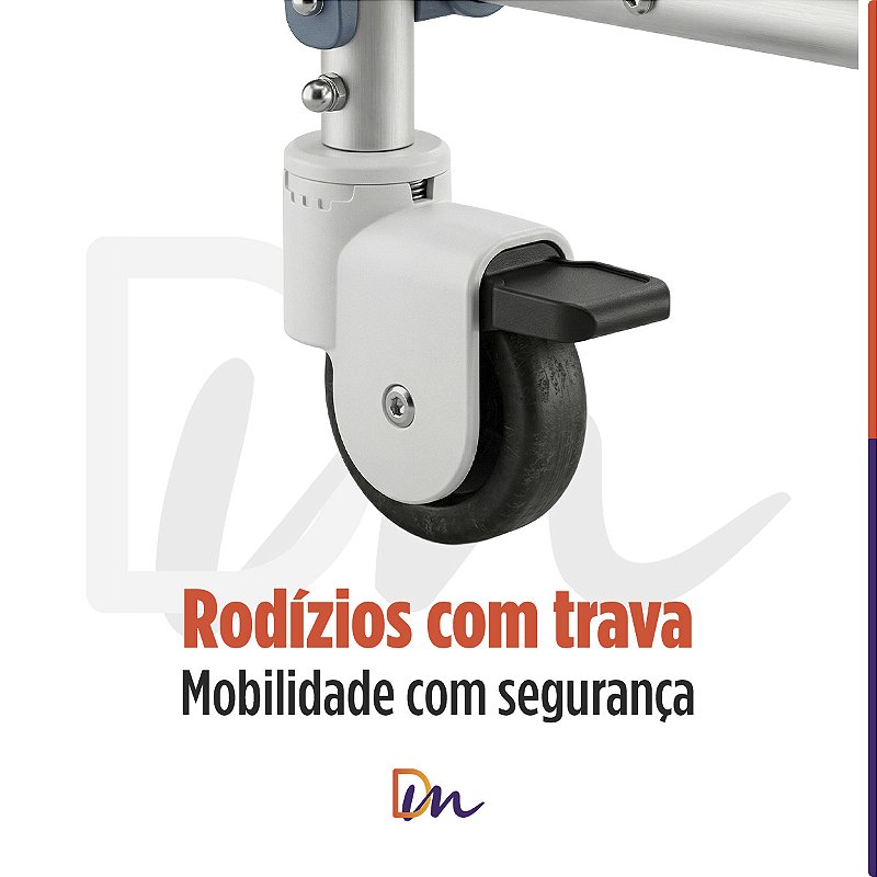 Cadeira Para Banho D60 Em Alumínio Até 150 Kg - Dellamed