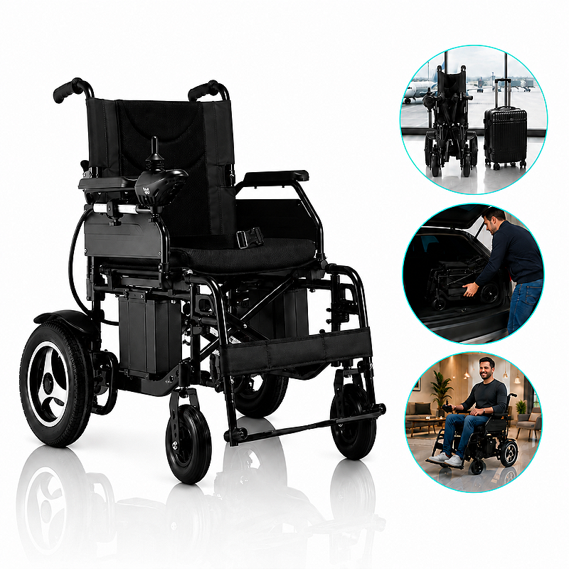 Cadeira de Rodas Motorizada Modelo D800 Até 120 Kg - Dellamed