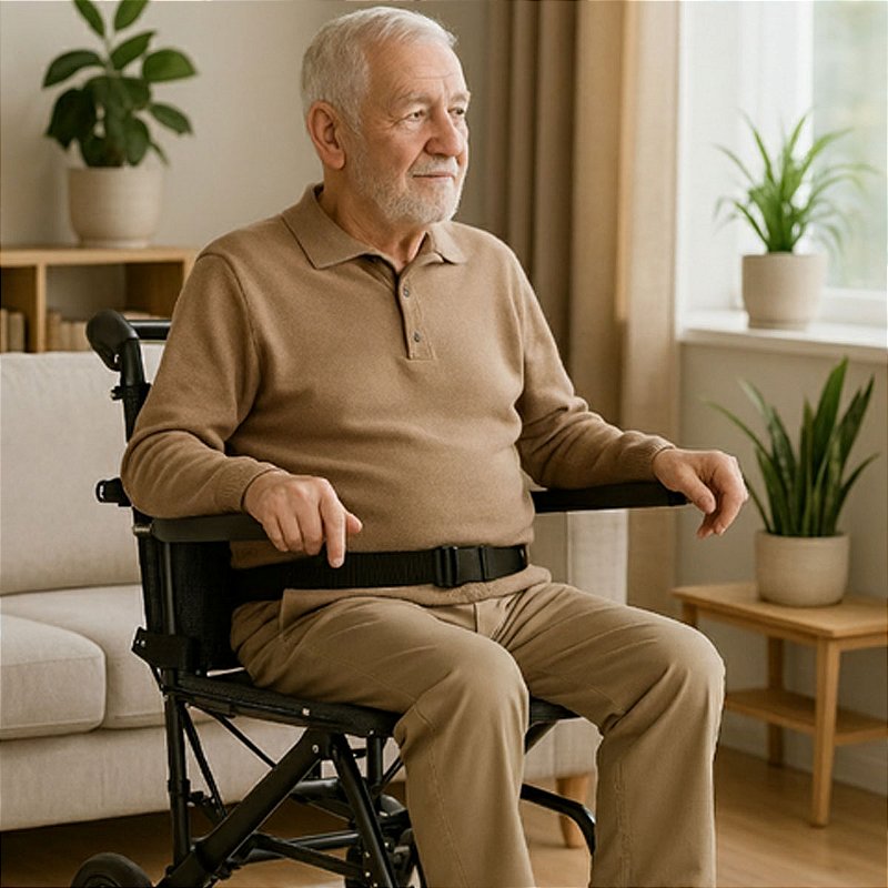 Cadeira De Transporte Em Aço Senior Care Suporta Até 100Kg - Supermedy