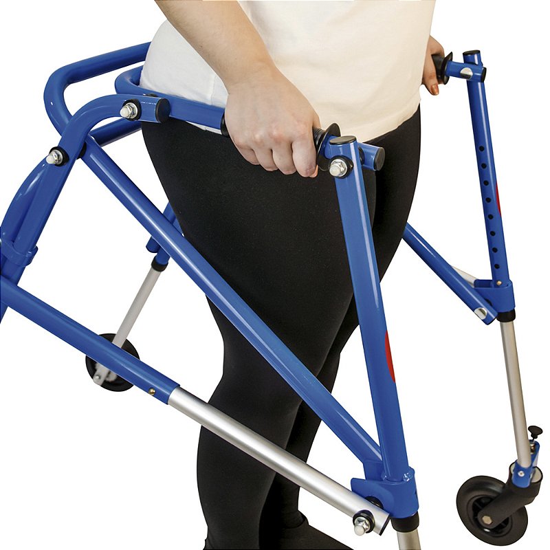 Andador Posterior Para Locomoção e Reabilitação Com 4 Rodas Tamanho M Azul - Mercur