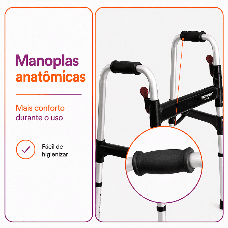 Andador Desmontável Até 130 Kg - Mercur