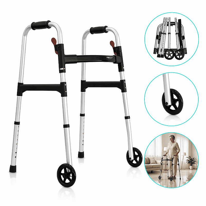 Andador Desmontável Com Rodas Até 130 Kg BC1547 - Mercur