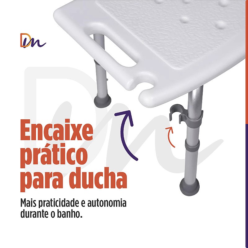Banco Para Banho Com Encosto Modelo Até 135Kg - Mercur