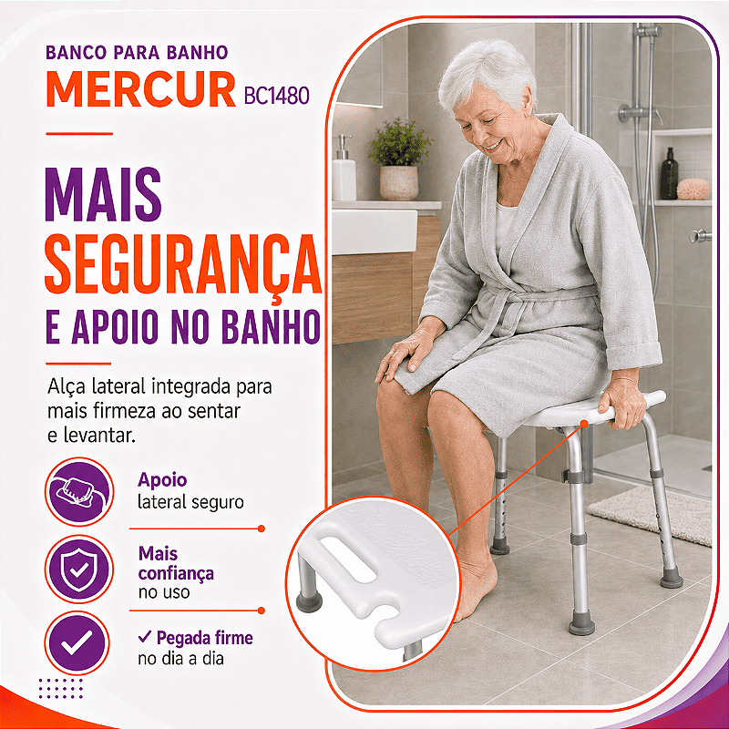 Banco Para Banho Até 135 Kg - Mercur