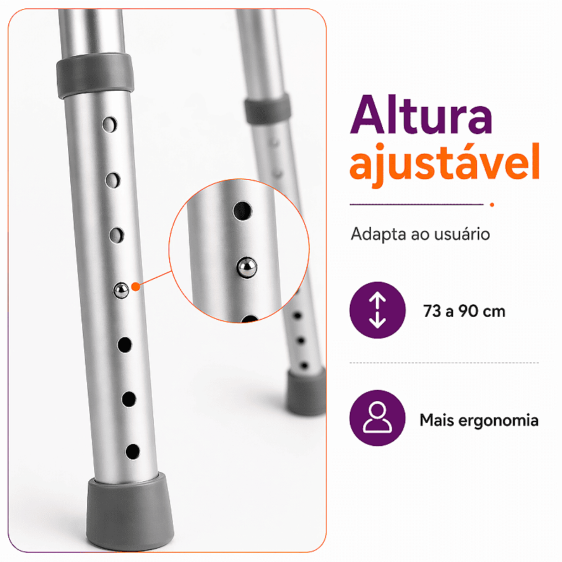 Andador Articulado 3 Barras Até 150 Kg SC300 - Hidrolight
