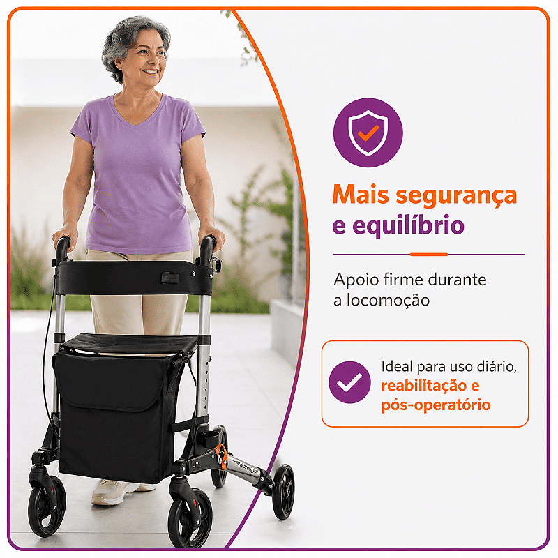 Andador Com 4 Rodas Premium - Hidrolight