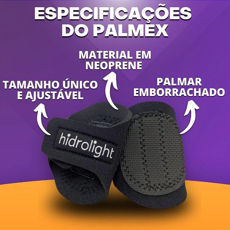 Protetor Palmar Preto Tamanho Único - Hidrolight