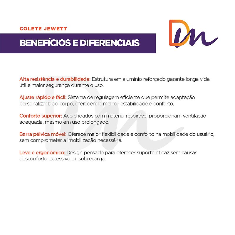 Colete Jewett Imobilizador Ortopédico - Hidrolight