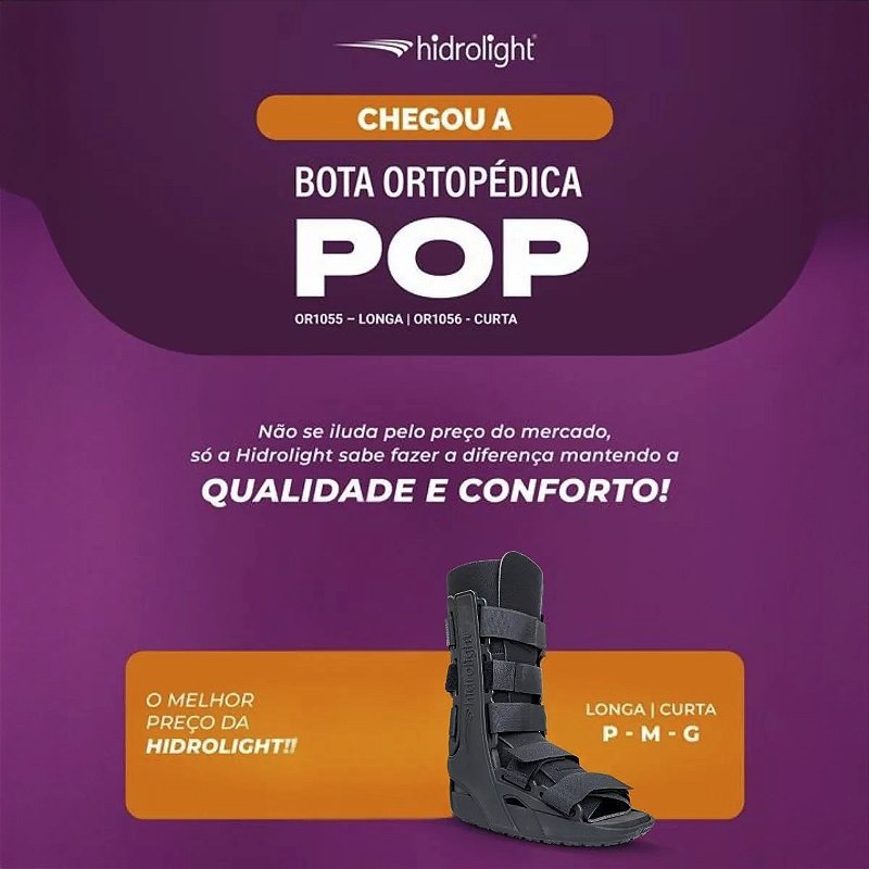 Bota Imobilizadora Pop Longa - Hidrolight