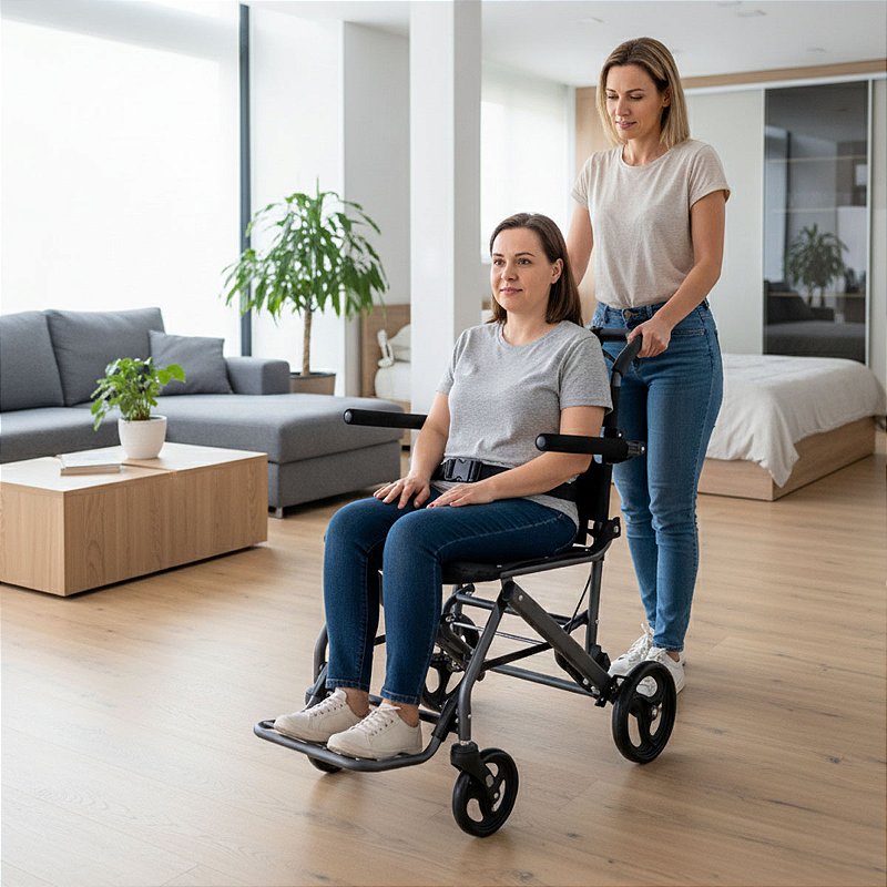 Cadeira De Rodas Para Transporte Até 100Kg - Hidrolight