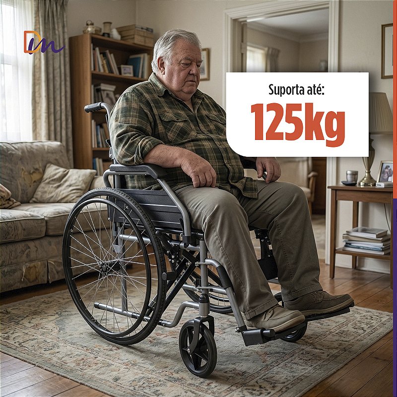 Cadeira De Rodas Basic Até 125Kg - Hidrolight