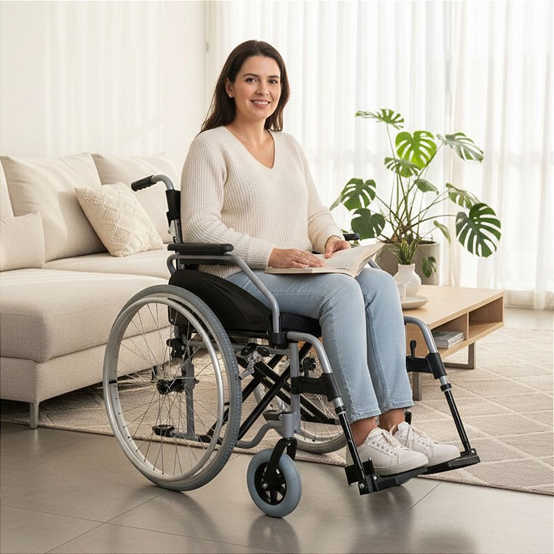 Cadeira De Rodas Alumínio Premium Até 150Kg - Hidrolight