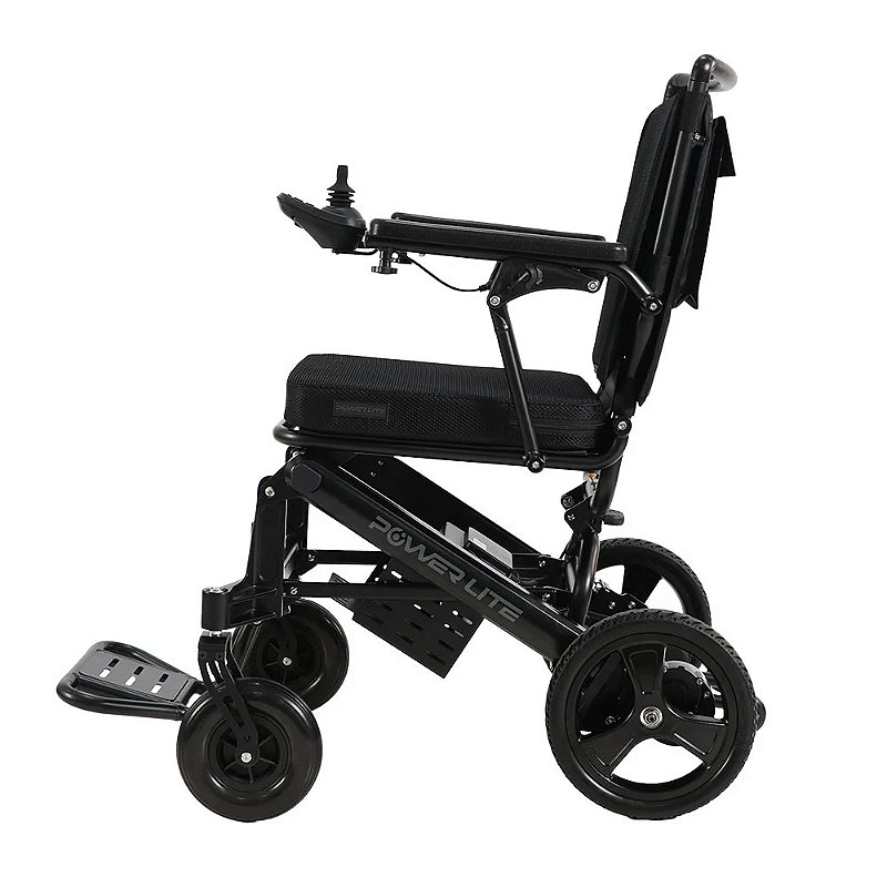 Cadeira De Rodas Motorizada Compact Pop D23A Preto Até 110 Kg - Power Lite
