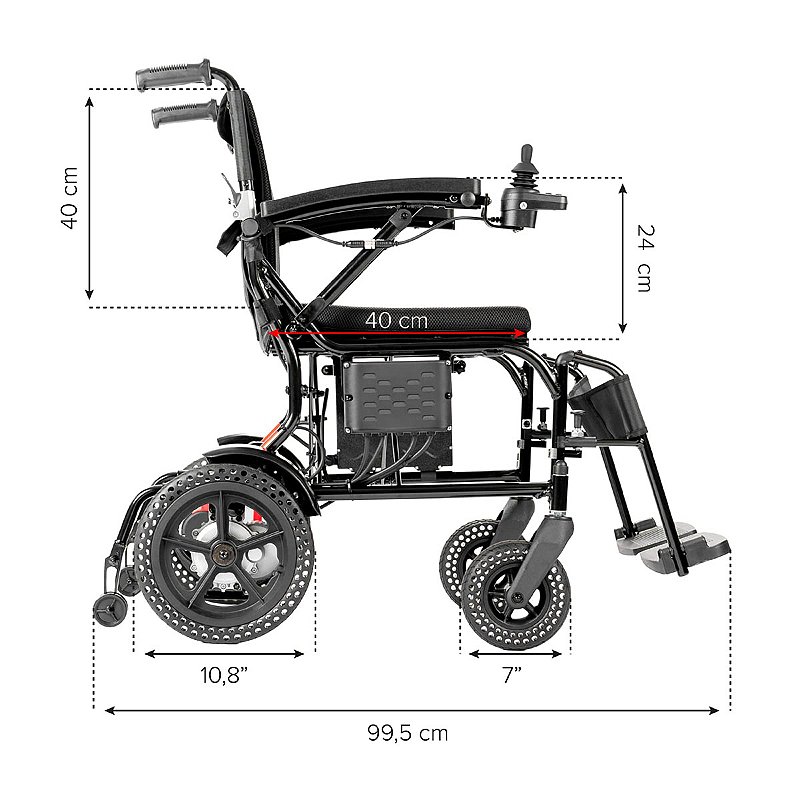 Cadeira De Rodas Motorizada X-Lite Até 120Kg Power Lite