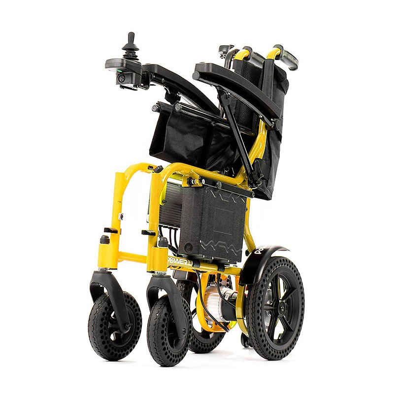 Cadeira De Rodas Motorizada Dobrável Infantil Power Kids Amarela Até 100Kg Power Lite