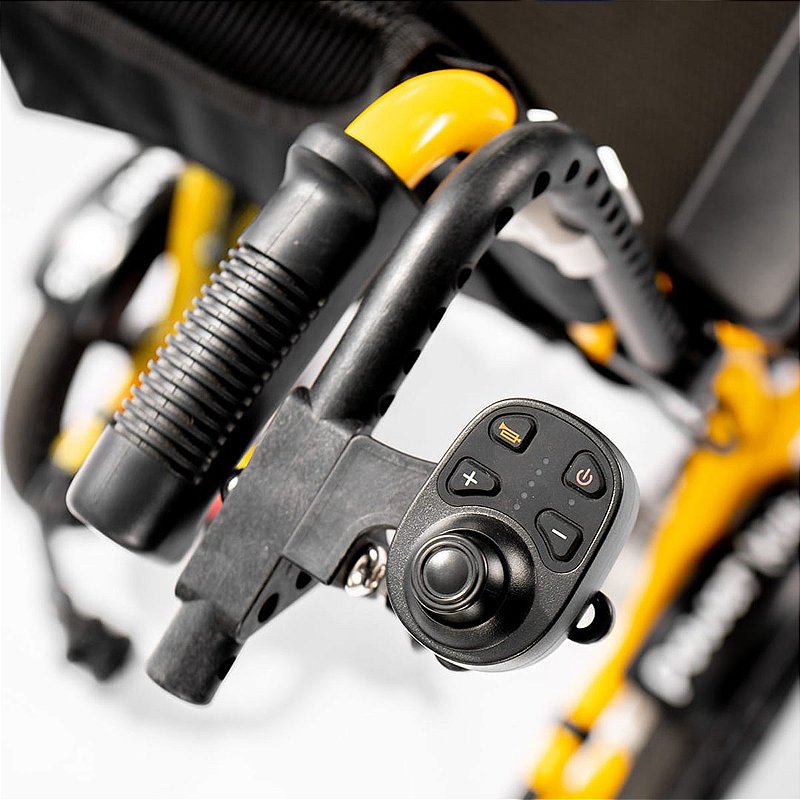 Cadeira De Rodas Motorizada Dobrável Infantil Power Kids Amarela Até 100Kg Power Lite