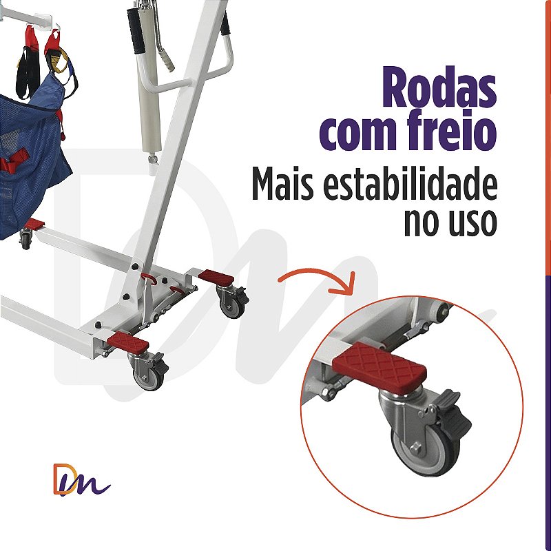 Guincho para elevação Manual Até 180 Kg D5000 - Dellamed