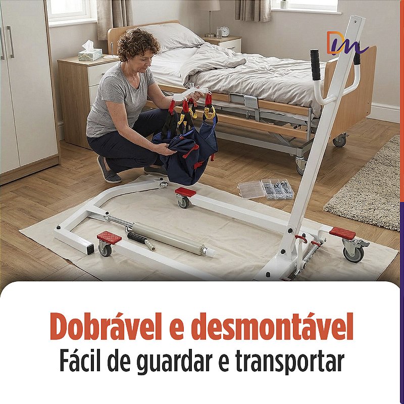 Guincho para elevação Manual Até 180 Kg D5000 - Dellamed