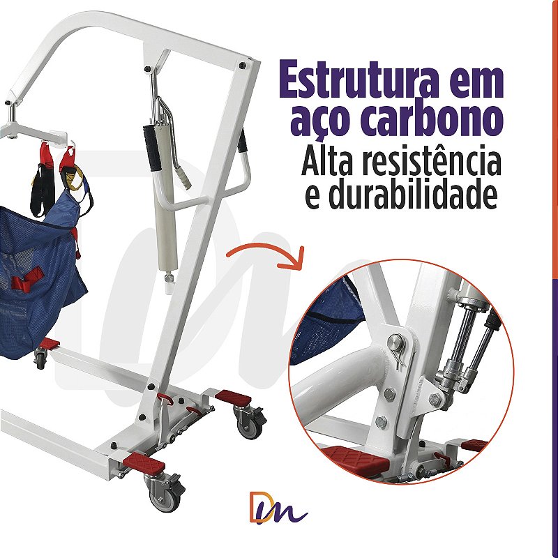Guincho para elevação Manual Até 180 Kg D5000 - Dellamed