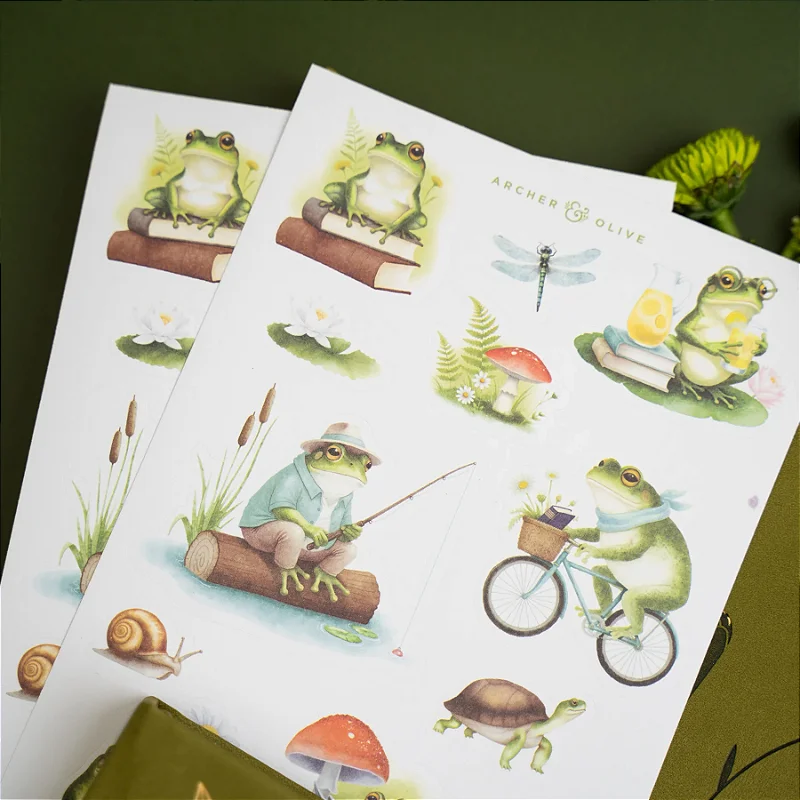 Stickers: Literary Frog - Archer & Olive