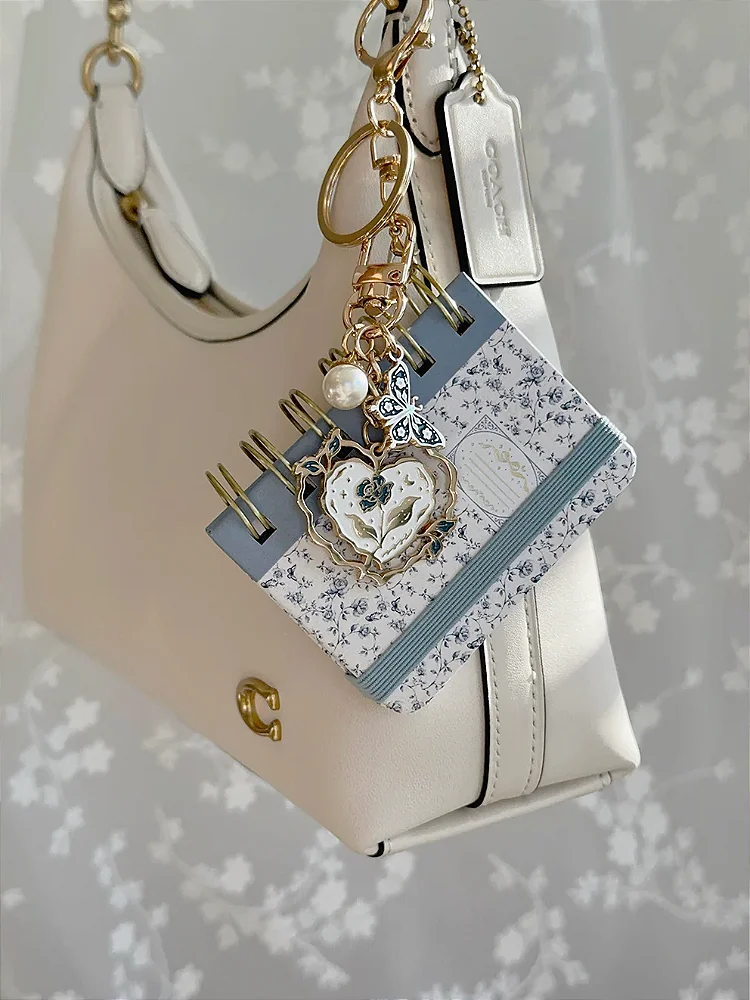 Mini-journal: Blue Rose Toile Composition - Leela Journals