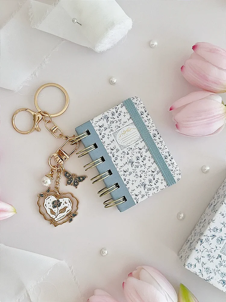 Mini-journal: Blue Rose Toile Composition - Leela Journals