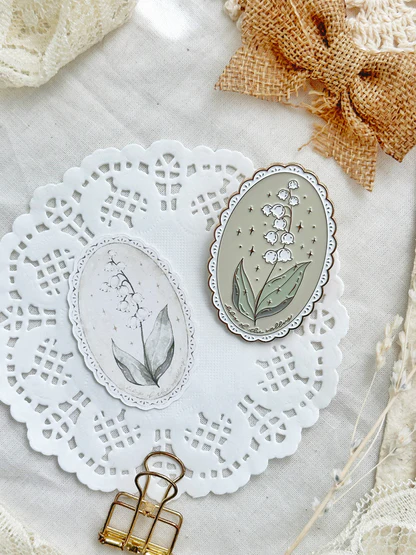 Journaling Clip: Lily of the Valley - Leela Journals