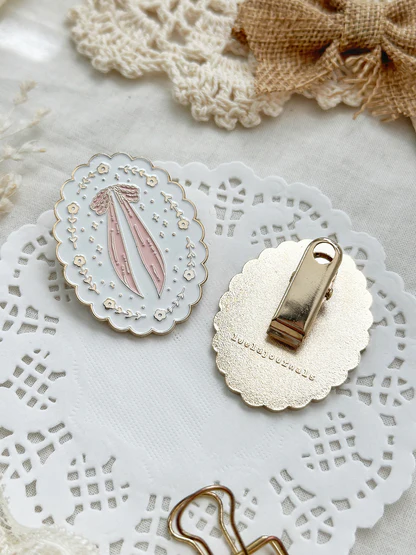 Journaling Clip: Scalloped Bow - Leela Journals