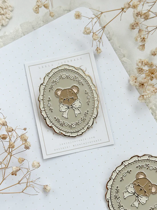 Journaling Clip: Teddy Bear - Leela Journals