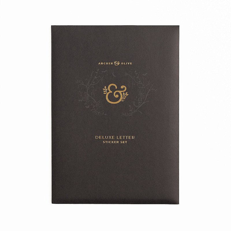 Stickers: Black Deluxe Letter - Archer & Olive