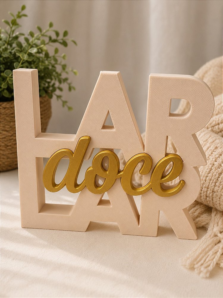 Letreiro Decorativo "Lar Doce Lar"