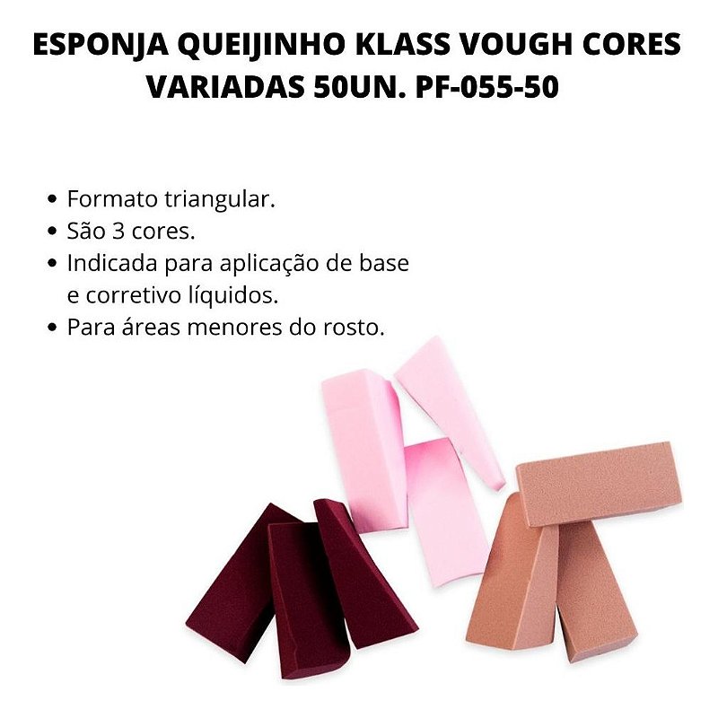 Esponja Queijinho Cores Variadas 50un - Klass Vough