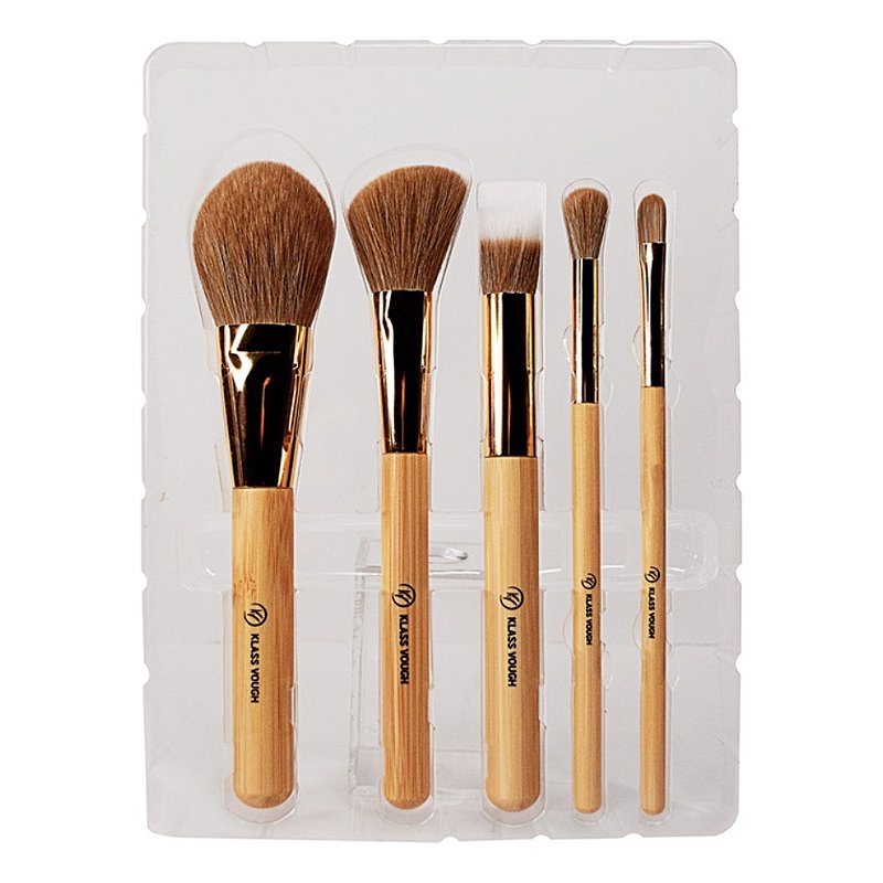 Kit Pincéis Rosto Klass Vough Bamboo Brush Face Set Bfs-02