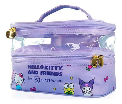 Necessaire Dupla Hello Kitty And Friends Klass Vough Lilás