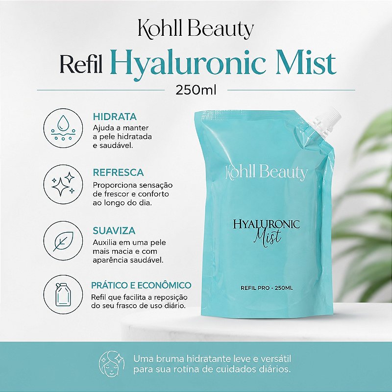 Refil Hyaluronic Mist 250ml - Kohll Beauty