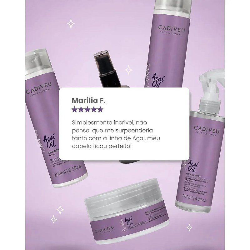 Shampoo Açaí Oil Essentials 250ml Cadiveu