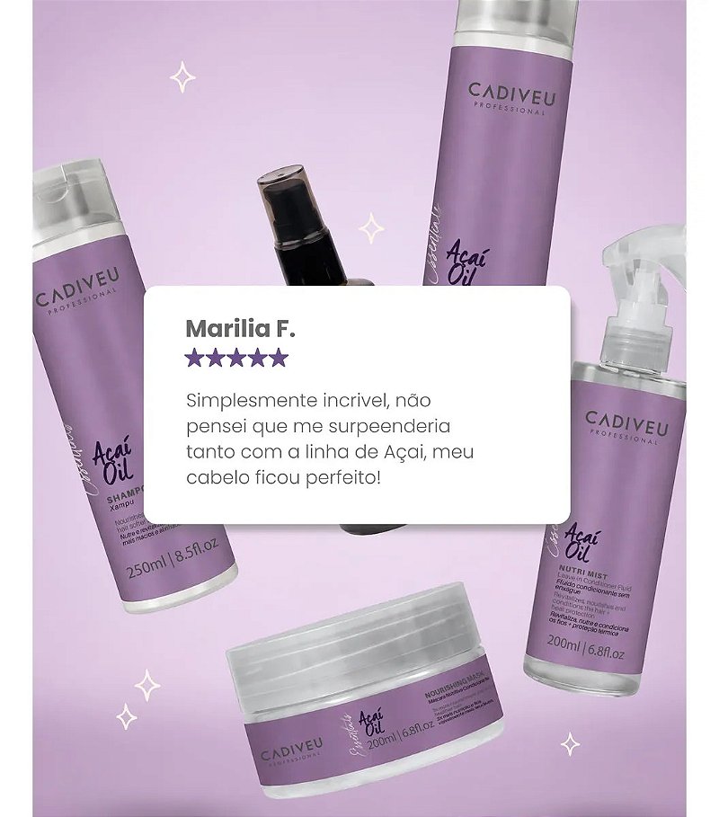 Shampoo Açaí Oil  250ml- Cadiveu