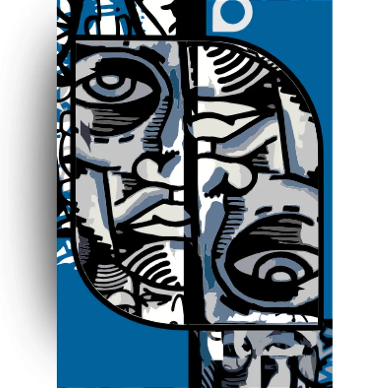 Shape Semblante Azul Marfim Nacional Premium | Lâmina SkateBoards