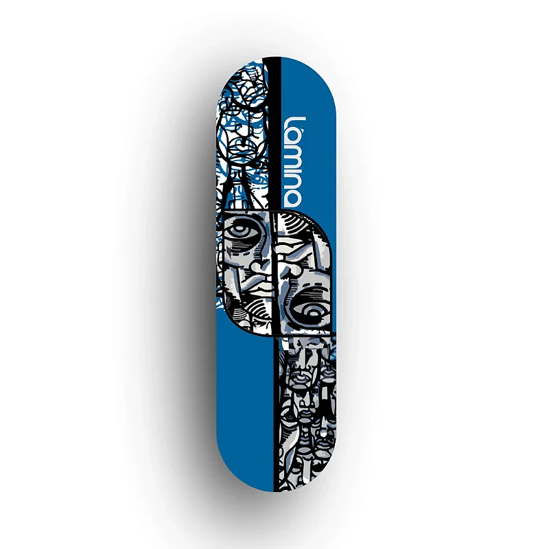 Shape Semblante Azul Marfim Nacional Premium | Lâmina SkateBoards