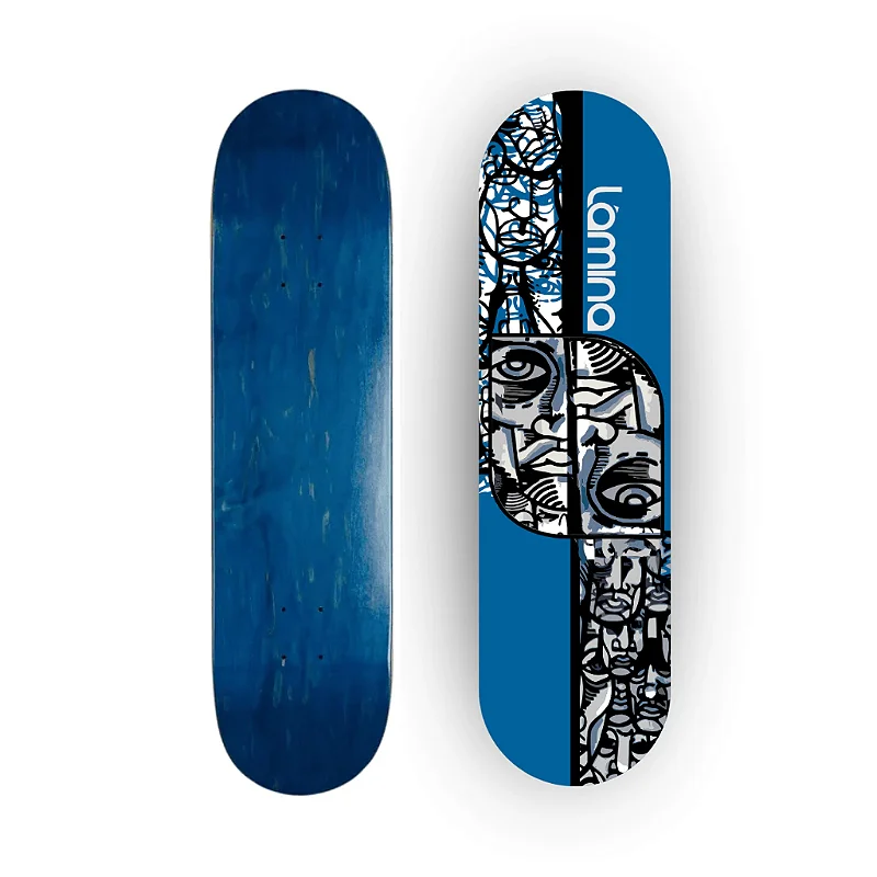 Shape Semblante Azul Marfim Nacional Premium | Lâmina SkateBoards
