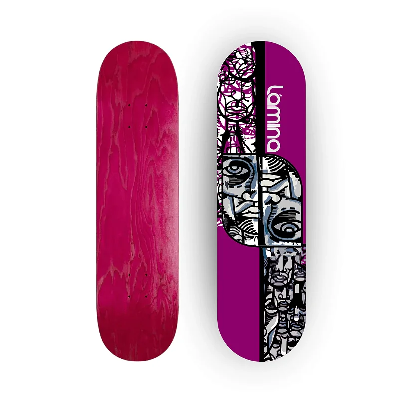 Shape Semblante Roxo Marfim Nacional Premium | Lâmina SkateBoards