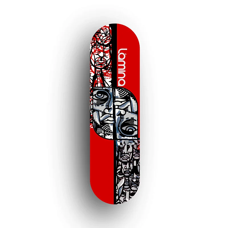 Shape Semblante Vermelho Marfim Nacional Premium | Lâmina SkateBoards