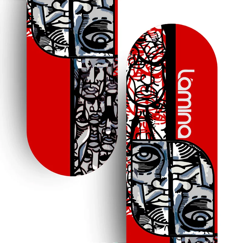 Shape Semblante Vermelho Marfim Nacional Premium | Lâmina SkateBoards