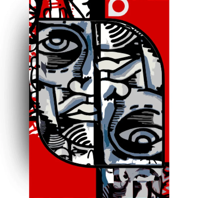 Shape Semblante Vermelho Marfim Nacional Premium | Lâmina SkateBoards