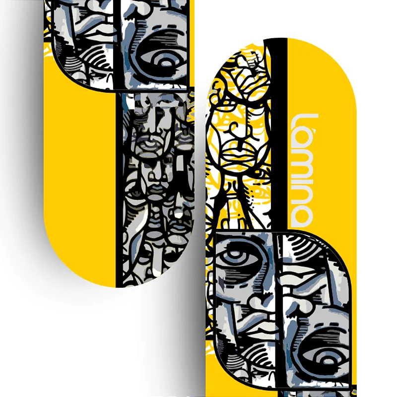 Shape Semblante Amarelo Marfim Nacional Premium | Lâmina SkateBoards